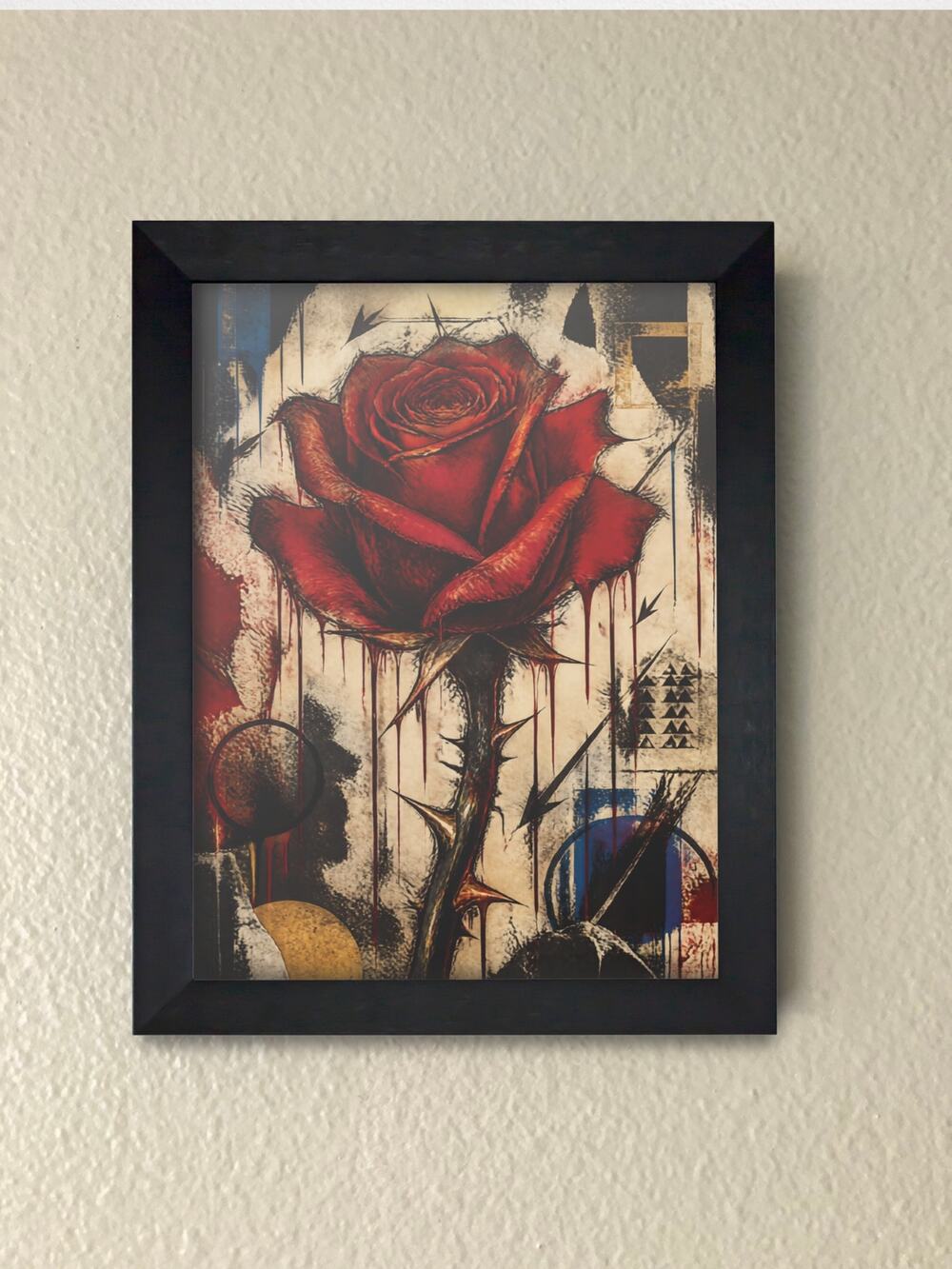 Red Rose Framed Wall Art